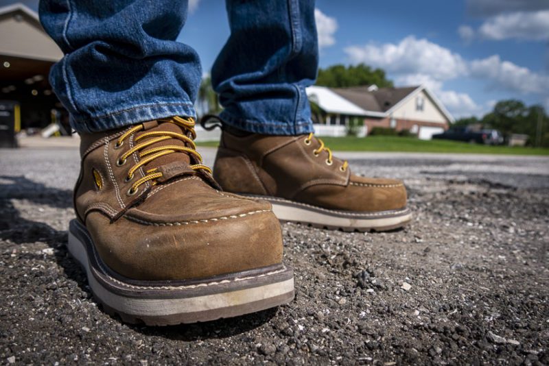 break in steel toe boots fast