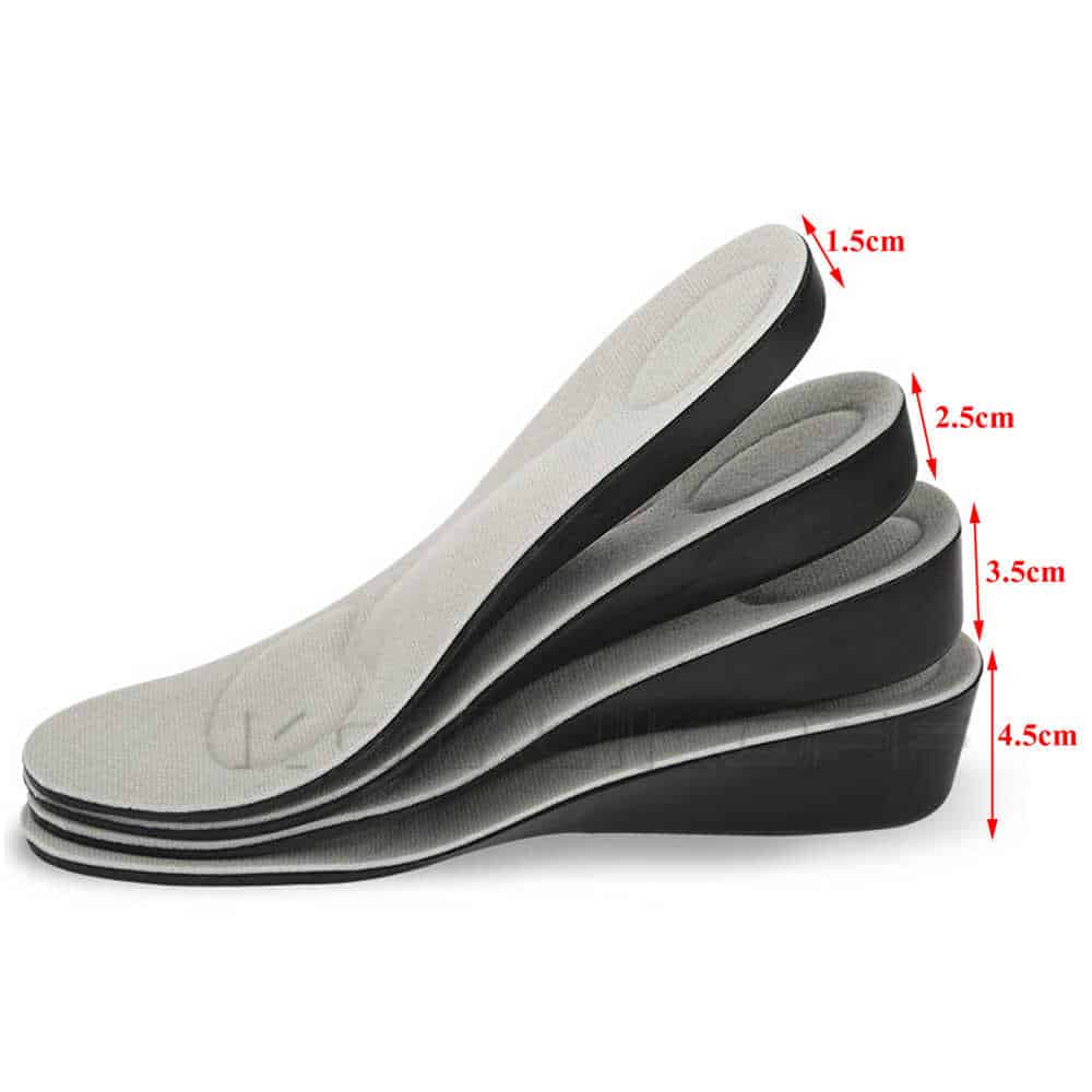 Healifty 3cm Heel Lift Inserts Silicone Height Increase Insole
