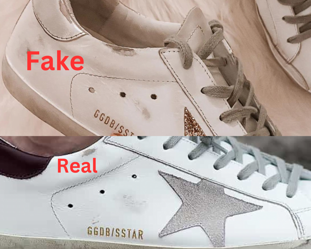 fake vs real golden goose sneakers