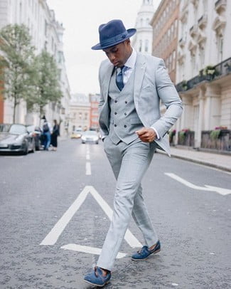 Blue Shoes With Grey Suits 