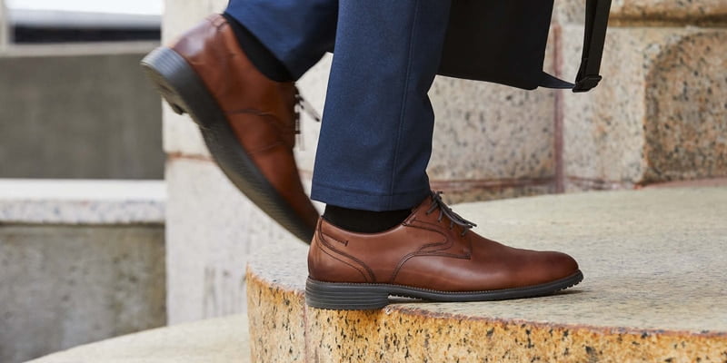overweight men walking shoe for workplace - Rockport Men’s Eureka Shoe