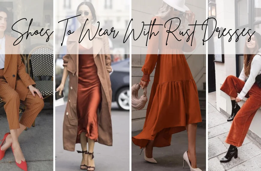 what color shoes to wear with rust dress
