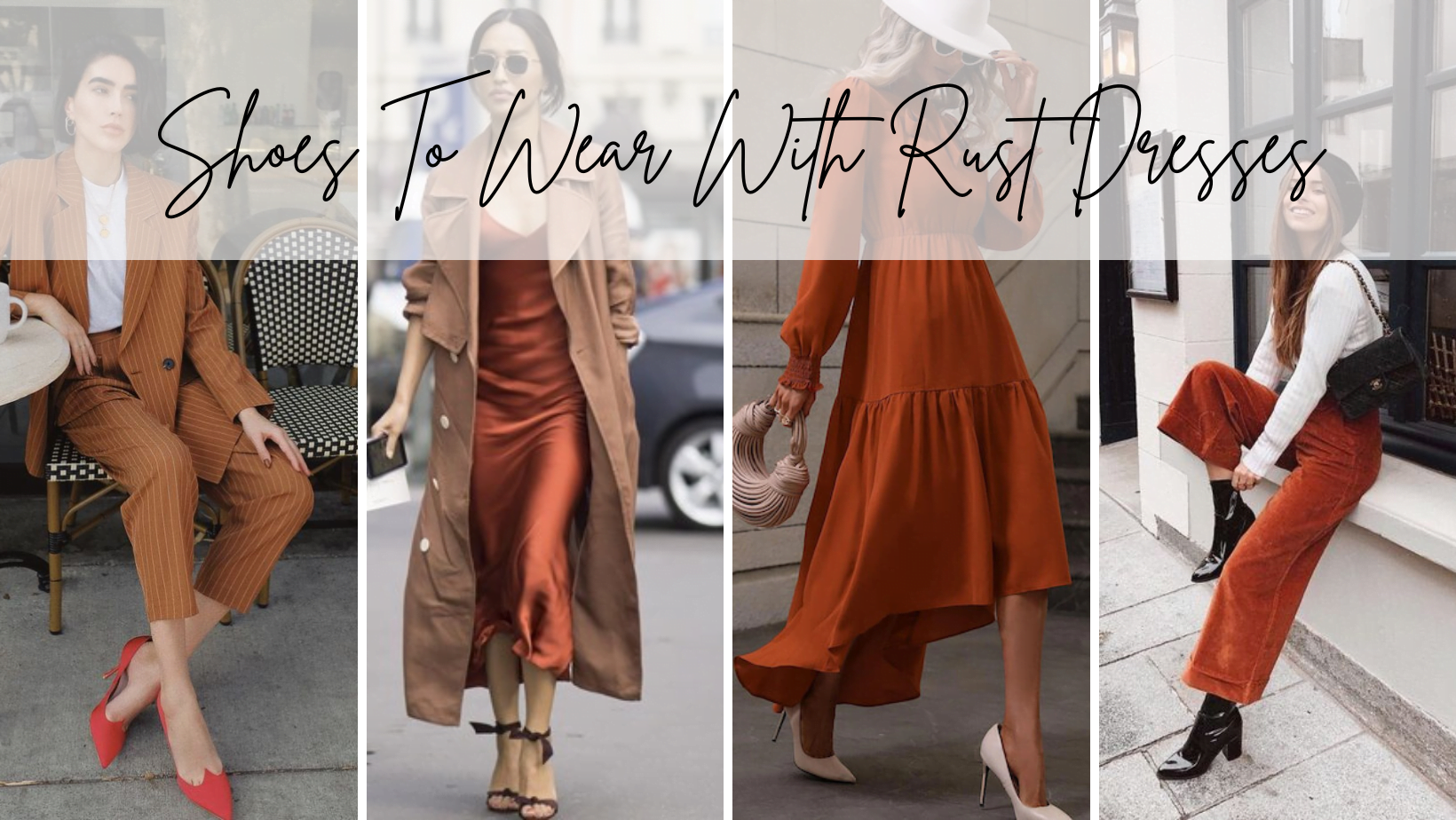 What color shoes to wear with rust dress