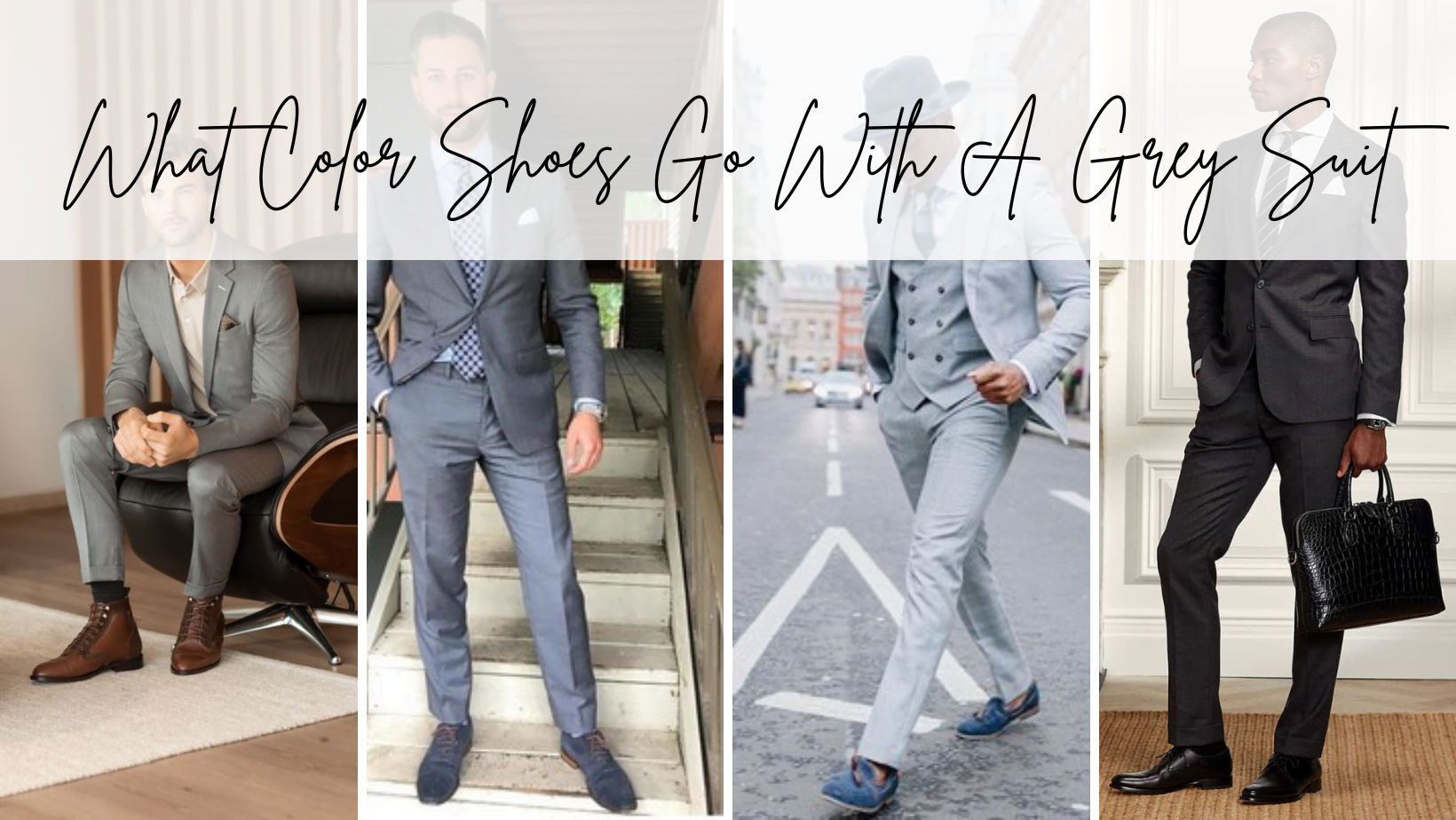 What color shoes go with a grey suit